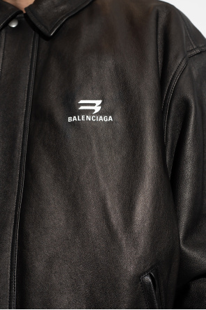 Balenciaga Leather bomber jacket